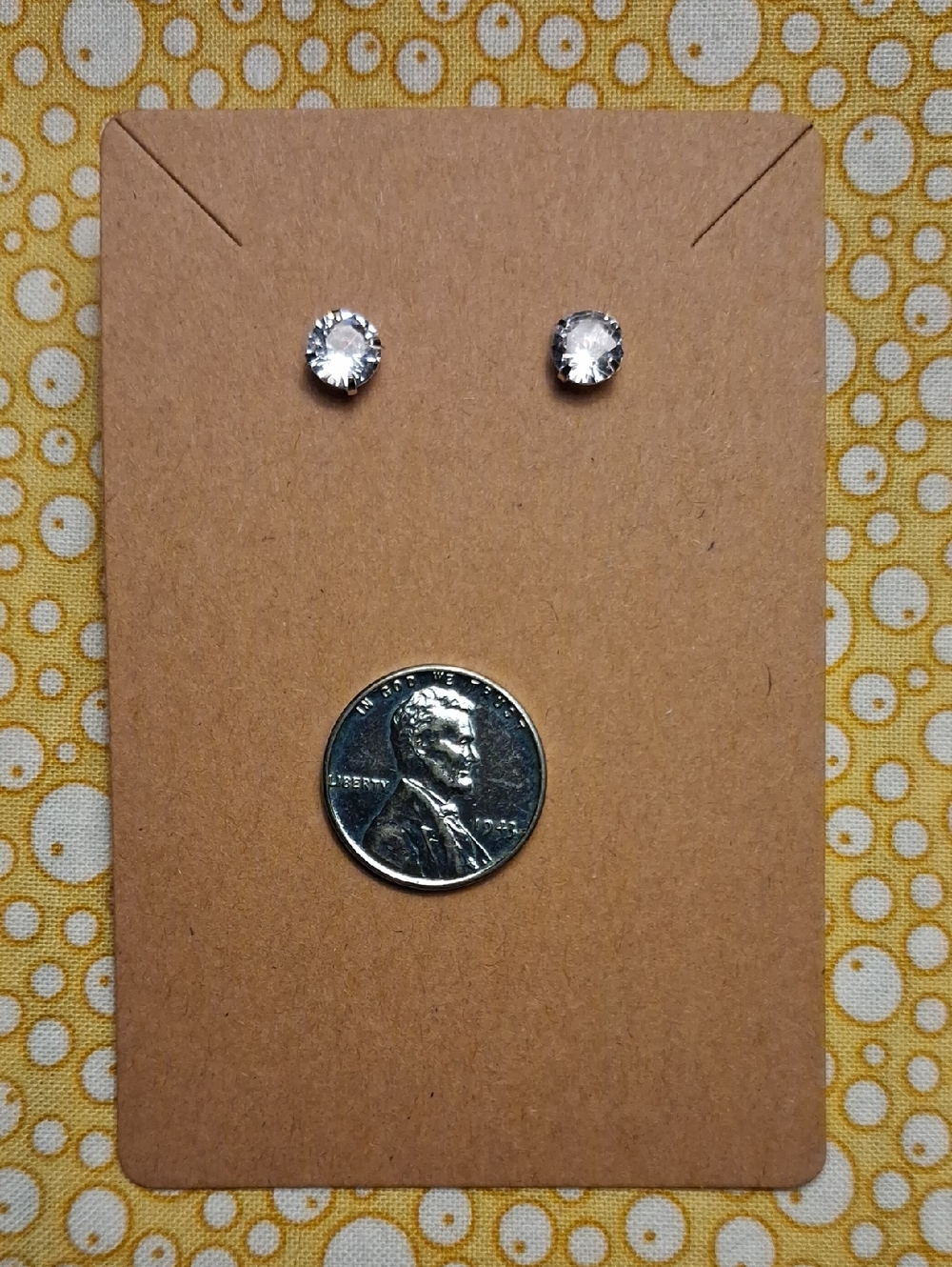 Clear Crystal Stud Earrings - Women Jewelry